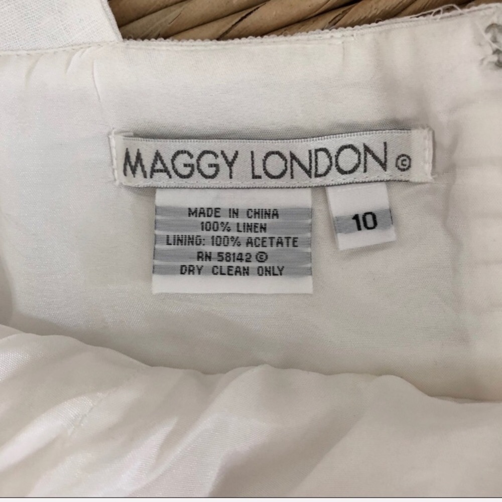 Maggy London White 100% Linen Lace Sun Dress - Picture 6 of 6